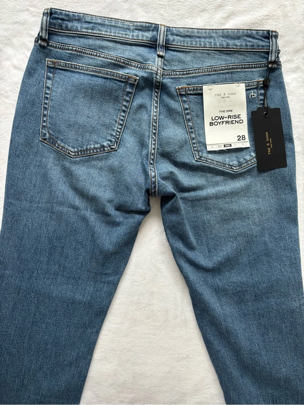 RAG & BONE The Dre Julienne Low-Rise Slim Boyfriend Ankle Jeans--NWT--28